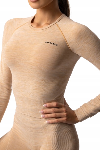 Spaio Rashguard Melange długi rękaw iced coffee S