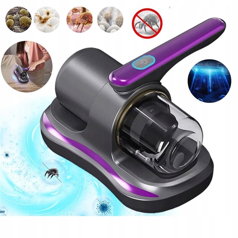 10000 Kpa Vysavač S Uv-c Eliminací Roztočů, Fialová Barva