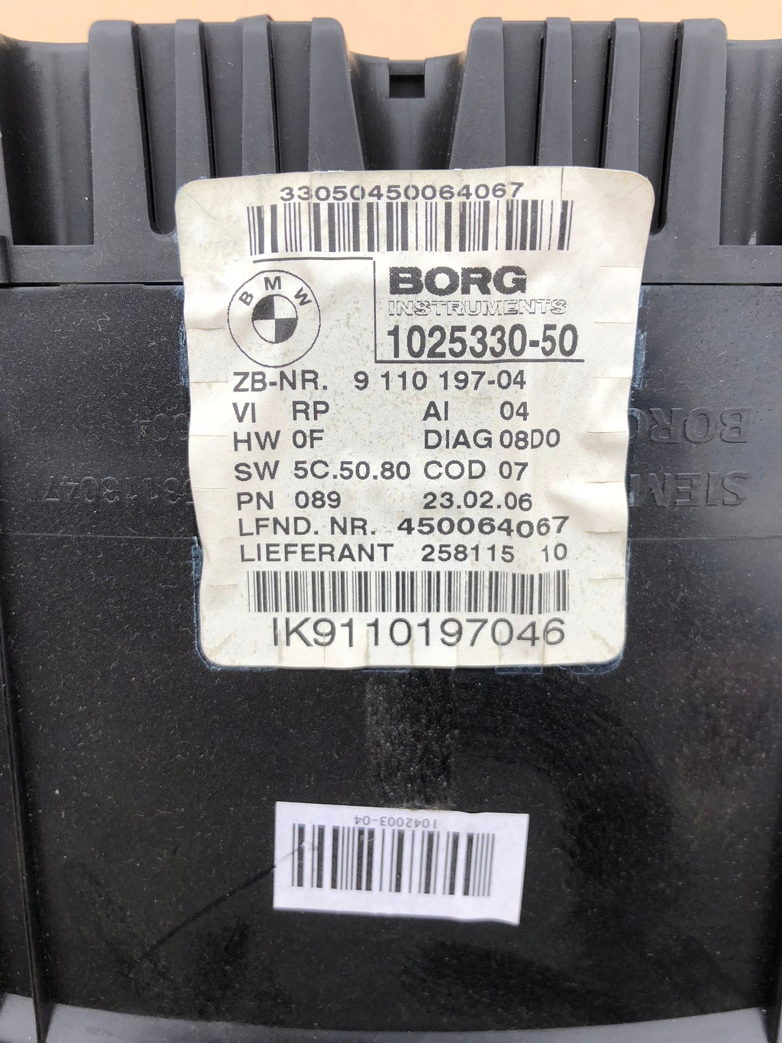 dials BMW E90 E91 2.0 9110197