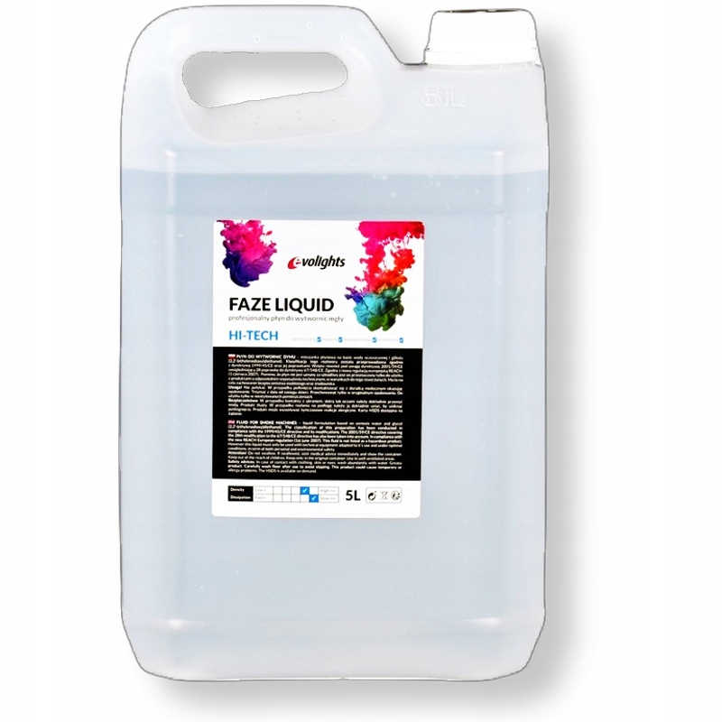 Płyn do wytwornicy dymu dymiarki mgły lekki Evolights Faze Liquid 5L