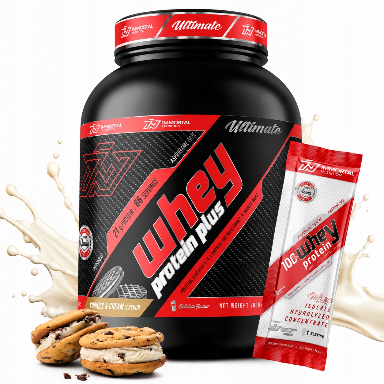 Immortal Whey Protein Plus 2000G Sušenka S Krémem Protein Wpc Kasein