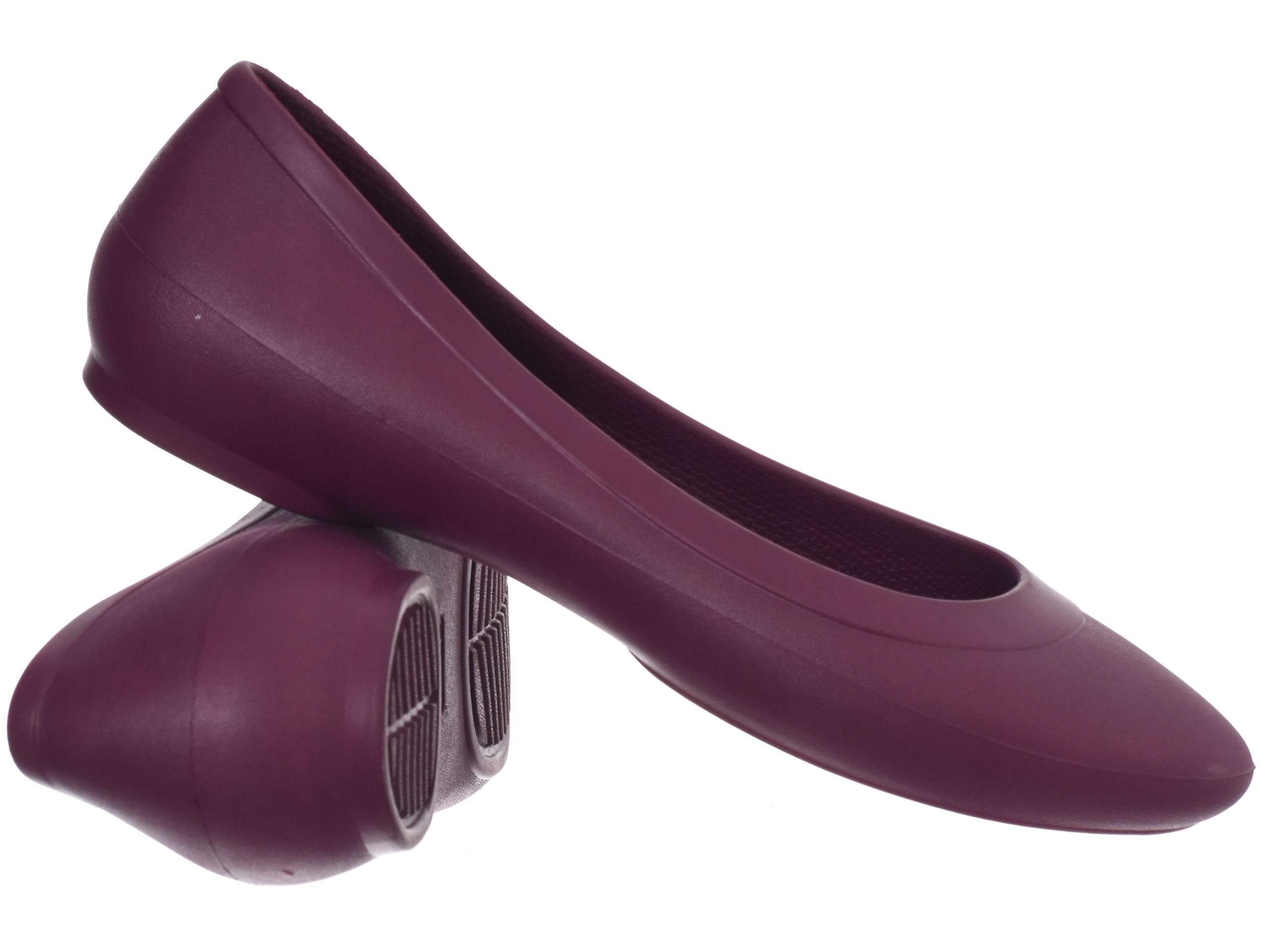 BALERINY DAMSKIE - CROCS - OLIVIA II LINED FLAT 203404-504 ŚLIWKOWE Stan opakowania oryginalne