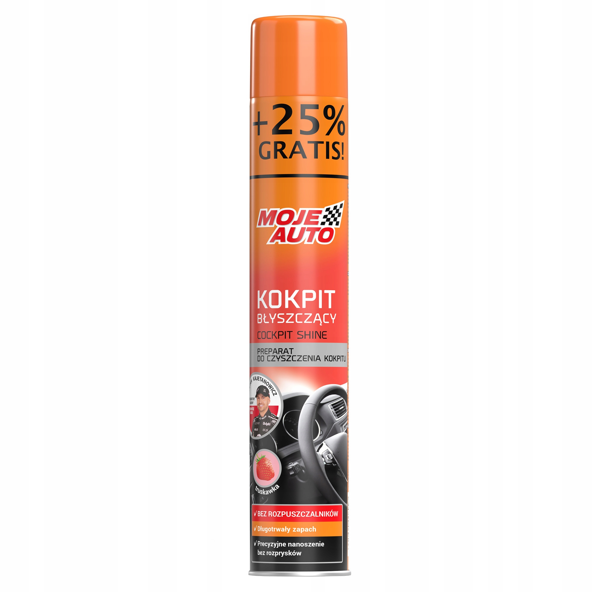 Moje Auto Kokpit Błyszczący Truskawka 750ml Połysk