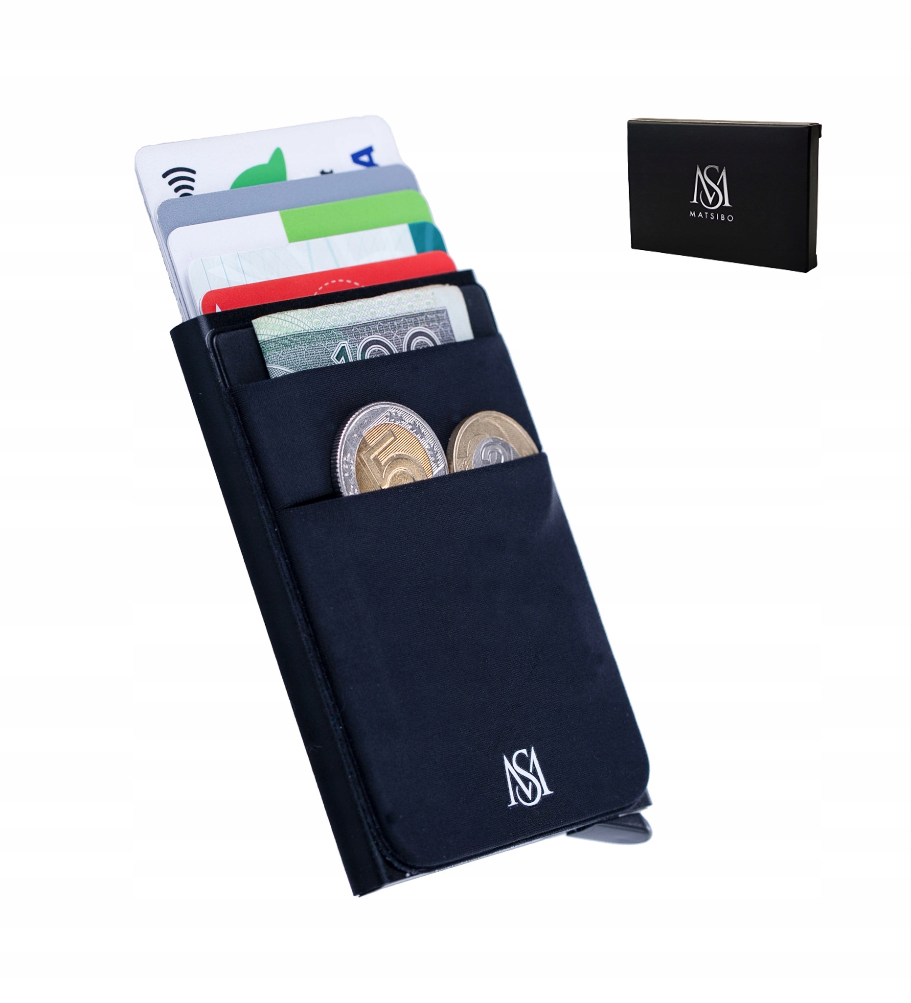 

Aluminiowy Cienki Slim Portfel Rfid Etui Karty