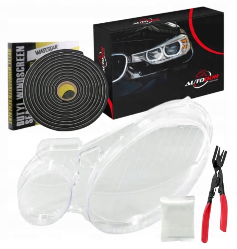 Mercedes Klasa E W211 Stínidlo Sklo Reflektoru Lampy Přední Levé Lepidlo Butyl