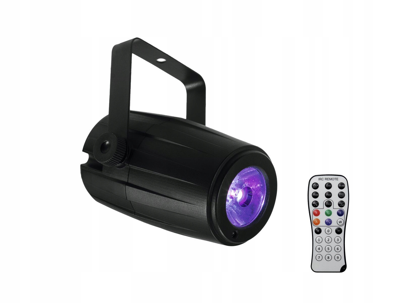Eurolite Led PST-5 Qcl Spot bk reflektor Pin Spot Bodový Rgbw s diaľkovým ovládaním
