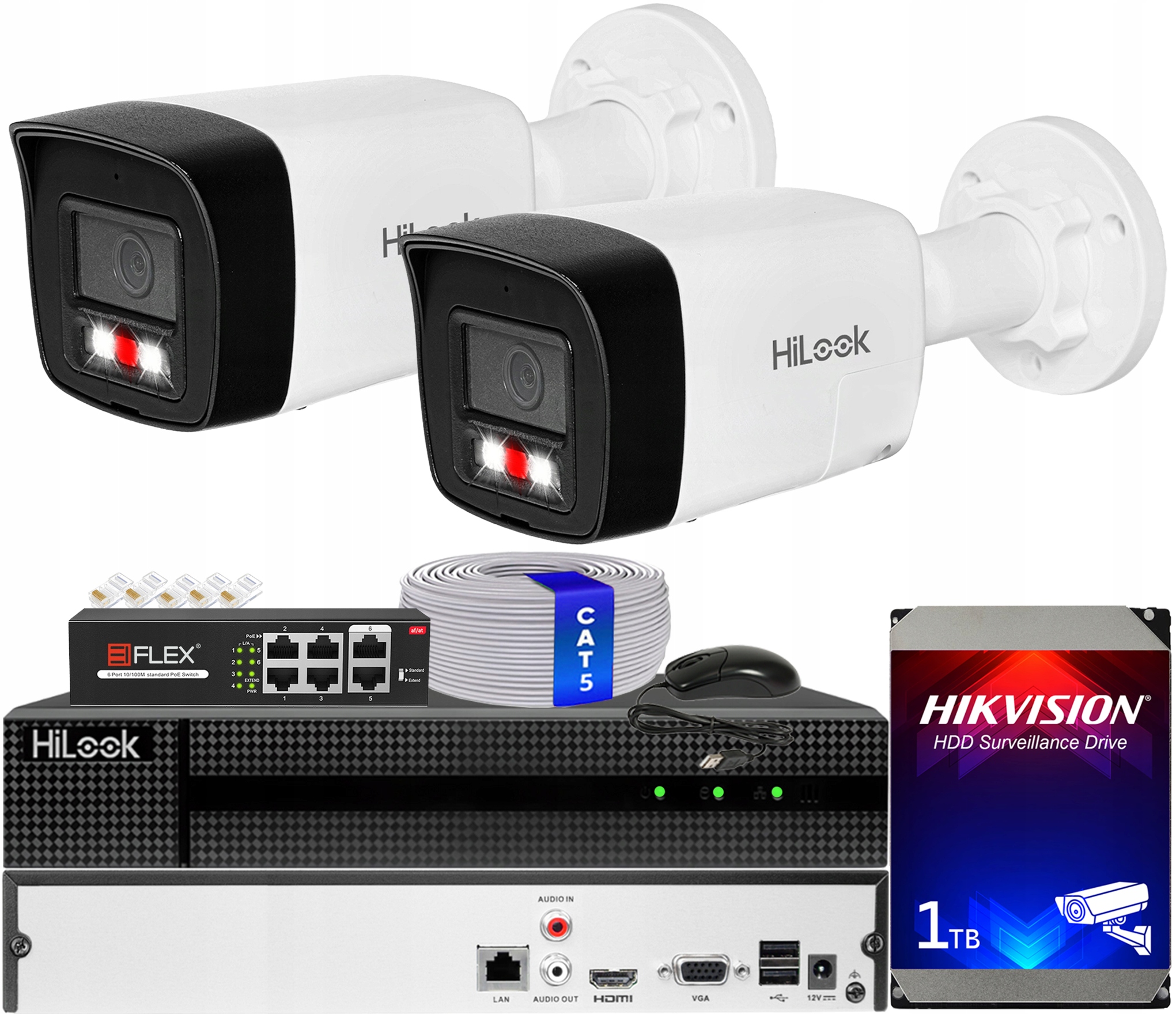 Sada na monitorovanie Ip 2 kamier 4MPx IPC-B140HA-LUF/SL Live Guard PoE Audio