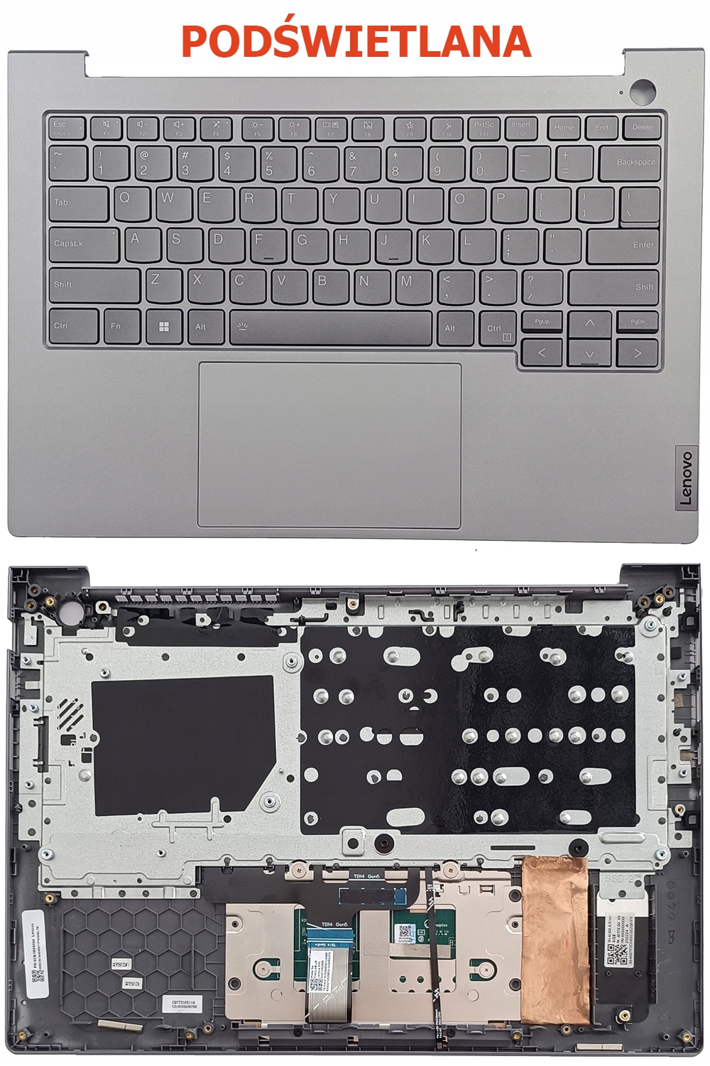 Nový Palmrest Pouzdro Klávesnice 460.0TF0C.0004 Lenovo 5CB1M48464 Podš.