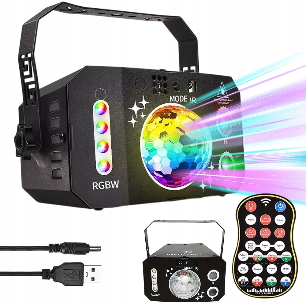 Rgb Disco Světla Usb Dj Párty Osvětlení S Dálkovým Ovládáním