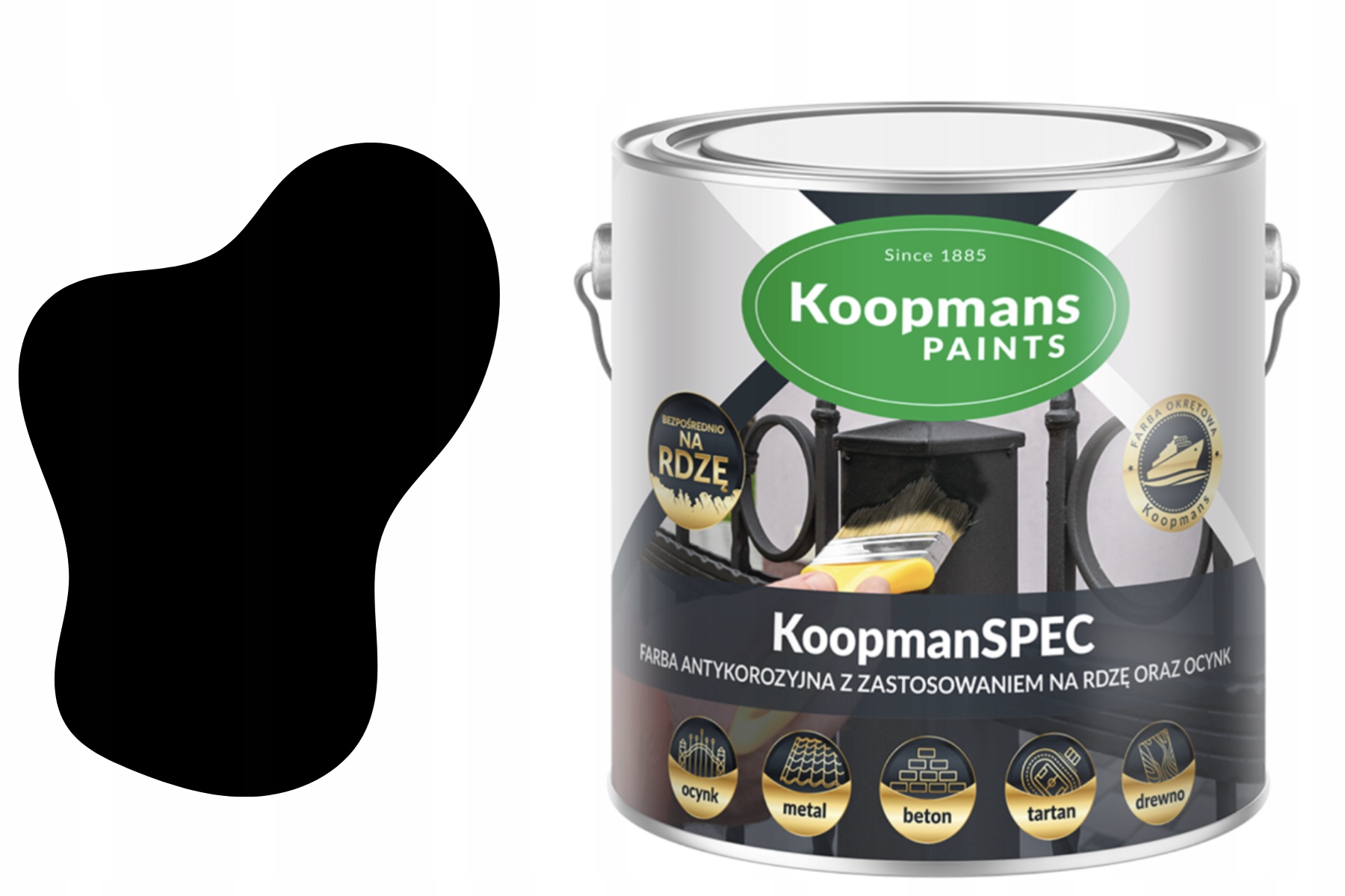 Antikorozní barva KoopmanSPEC 0,75 l Ral 9005
