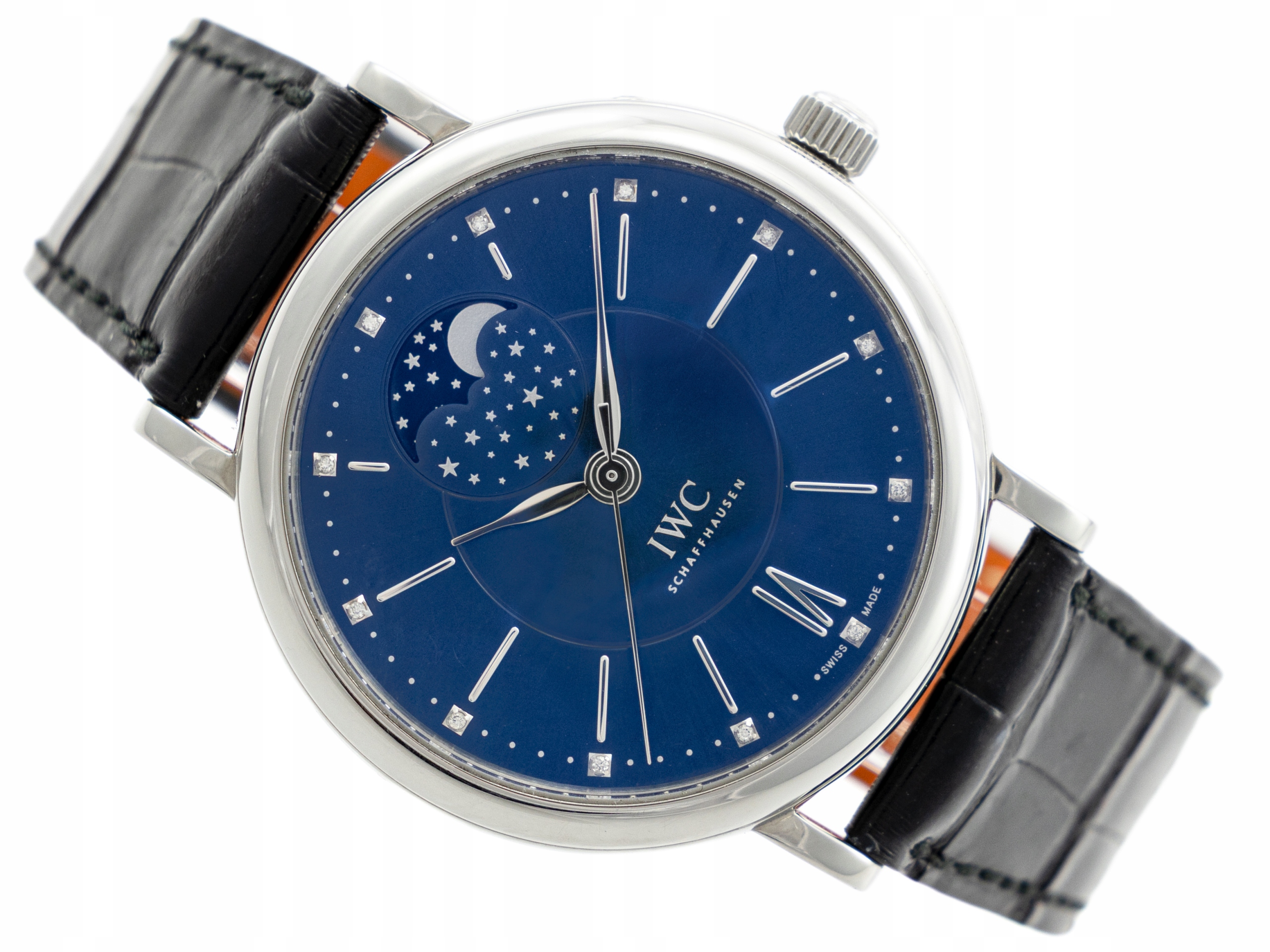 IWC PORTOFINO MOONPHASE STAL DIAMENTY 37MM LIMITOWANA EDYCJA REF