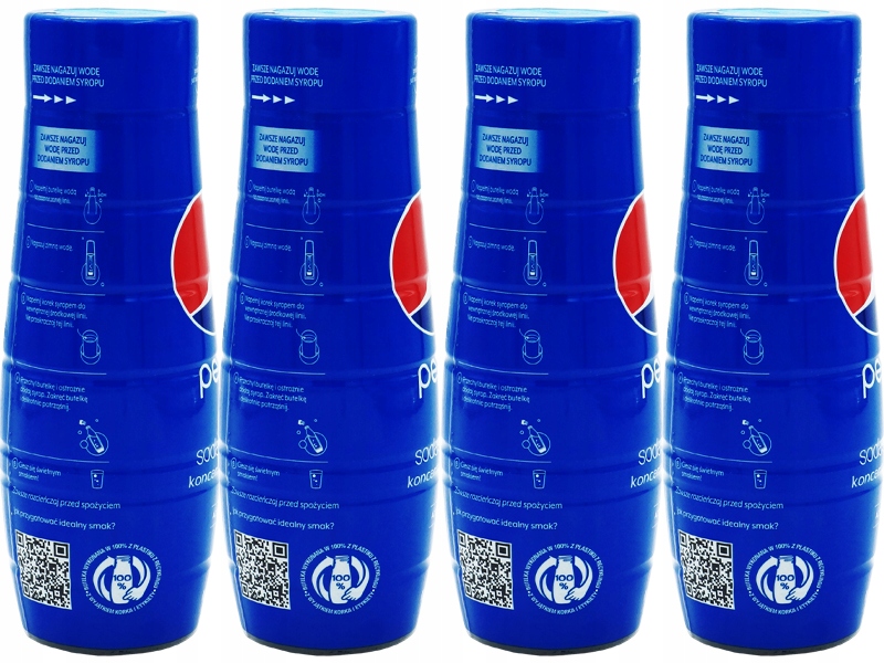 4x SYROP KONCENTRAT PEPSI COLA DO SATURATORA SODASTREAM 9L NAPOJU z 440ml Pojemność 440 ml