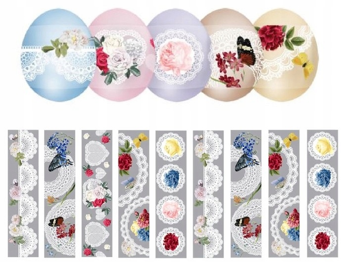 

Owijki Na Jajka Wielkanocne Pisanki koronkowe 9szt