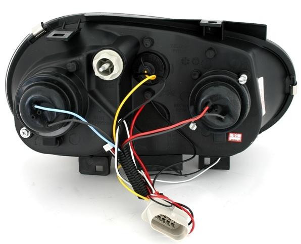 LAMPY DAYLINE VW GOLF 4 LED 09.97- 09.03 BLACK Strona zabudowy lewe + prawe
