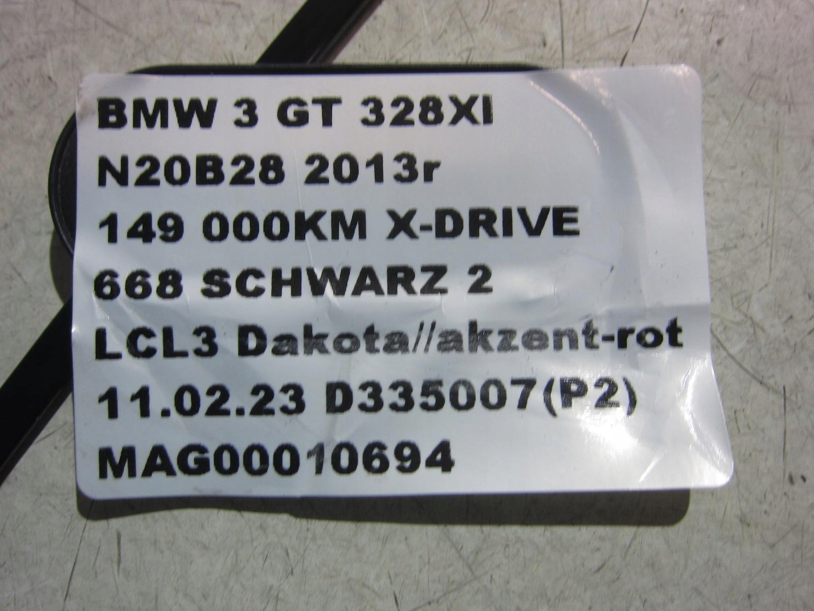 BMW F34 GT koberce podlahy předek 7328041