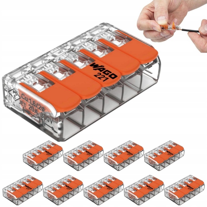 Szybkozłączka Wago 221-415 0,2-4 mm² / 5 , 1 szt. 221-415