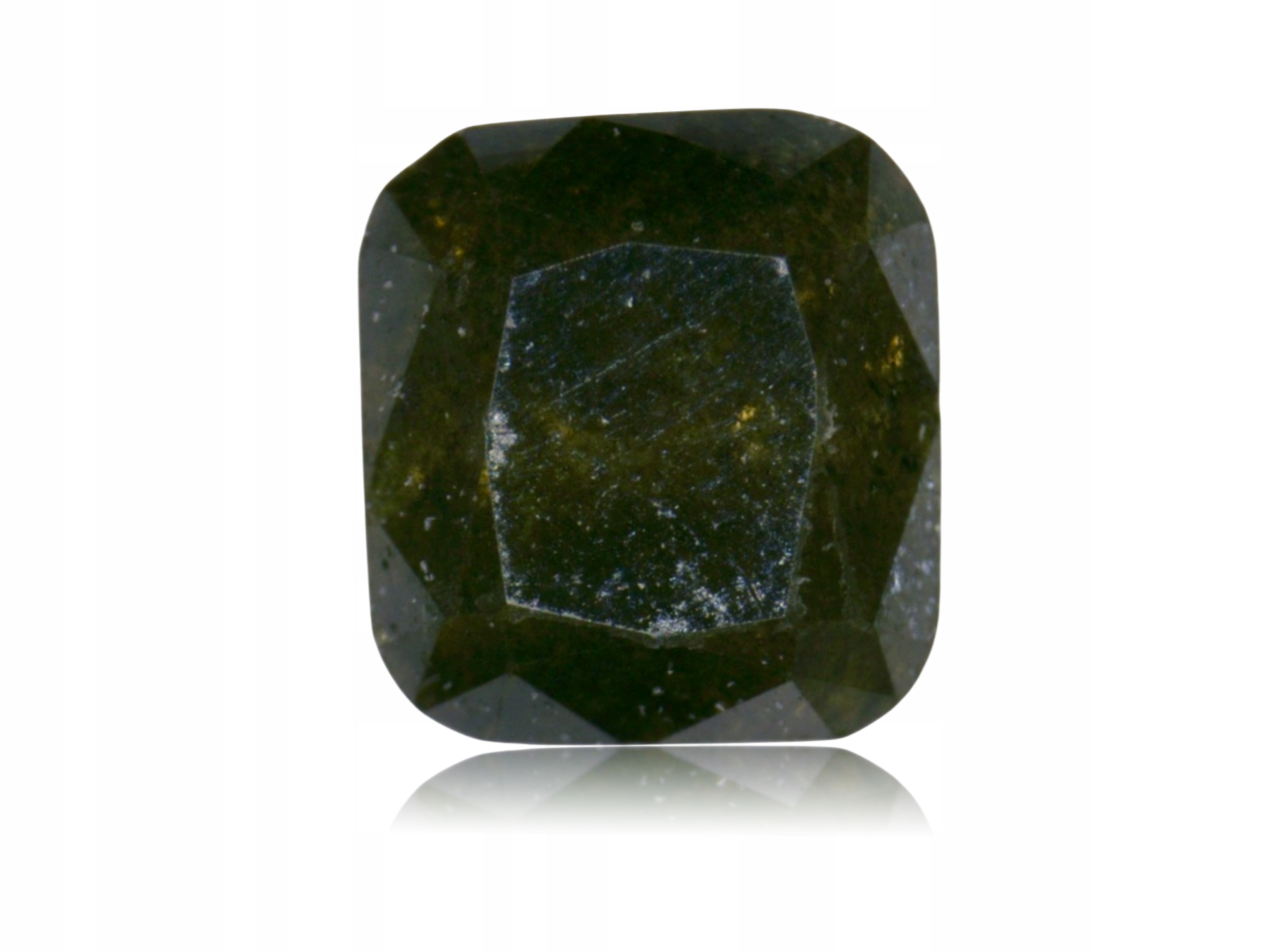 Přírodní diamant 0.10 ct Zelený Cushion I3 certifikát Wbd