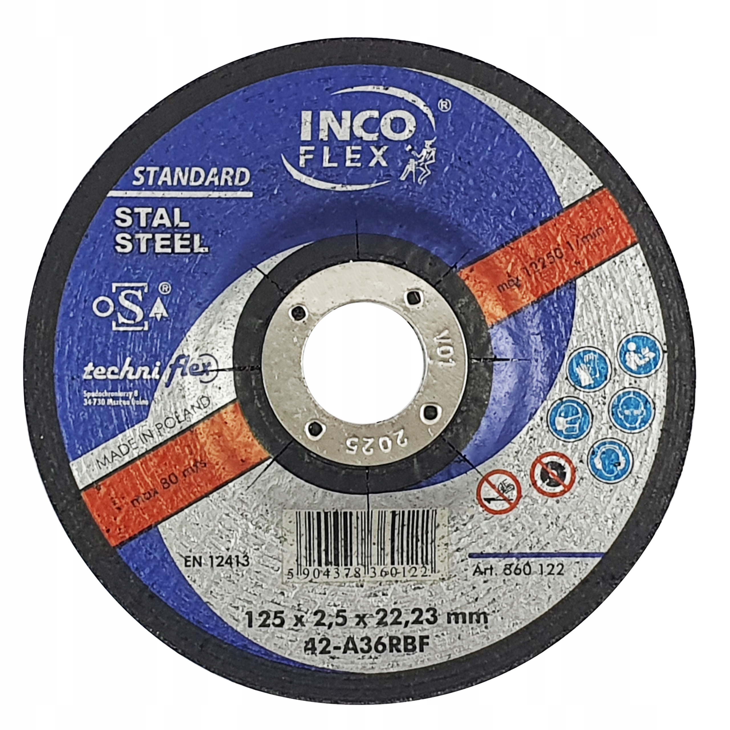 

Tarcza Do Cięcia Metalu 125x2.5x22 T.42 Incoflex