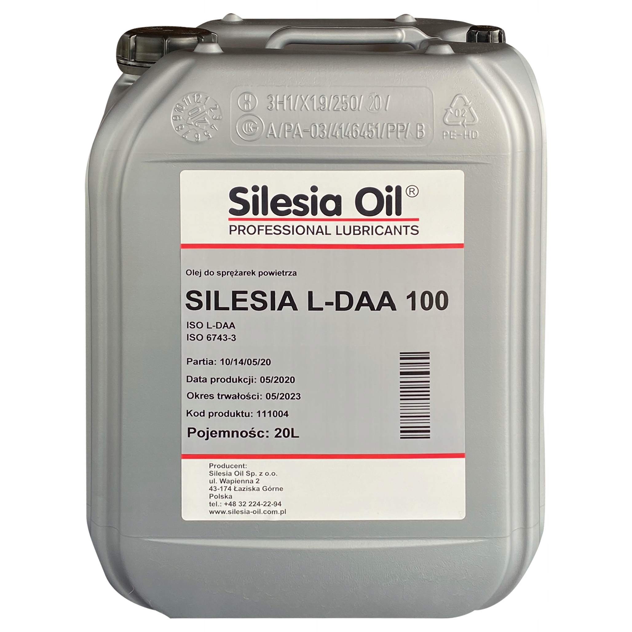 Olej do Sprężarki do Kompresora L-DAA 100 20L