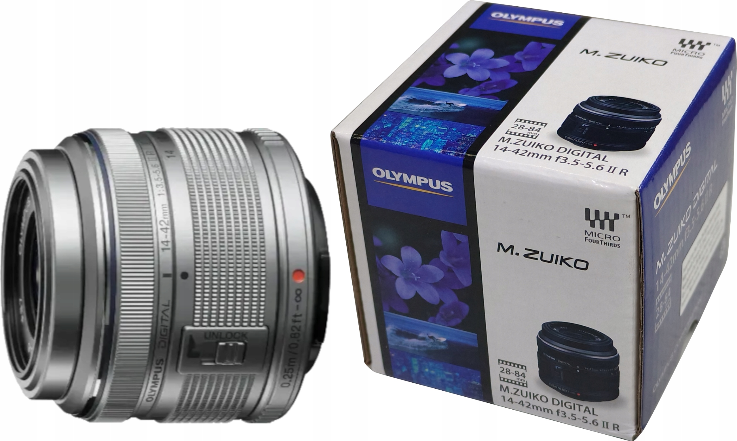 Obiektyw Olympus M.zuiko Digital 14-42MM F3.5-5.6 II R Silver Srebrny