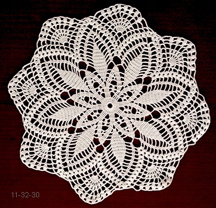 Ubrousek háček, krajka, ruční práce Nová 32cm