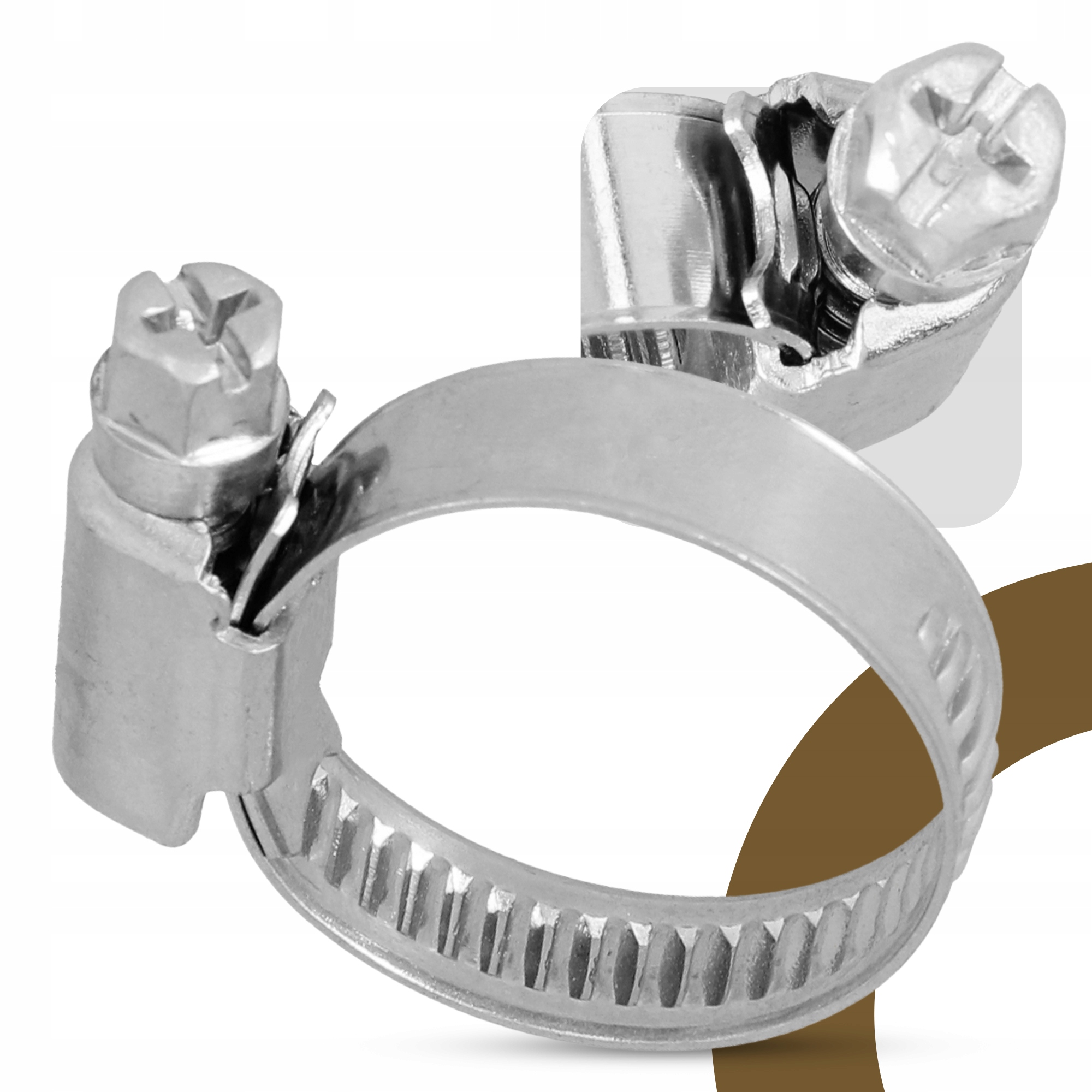 10x Obejma Ślimakowa OPASKA ZACISKOWA 12-22 mm Metalowa SKRĘCANA Cybant Marka inna