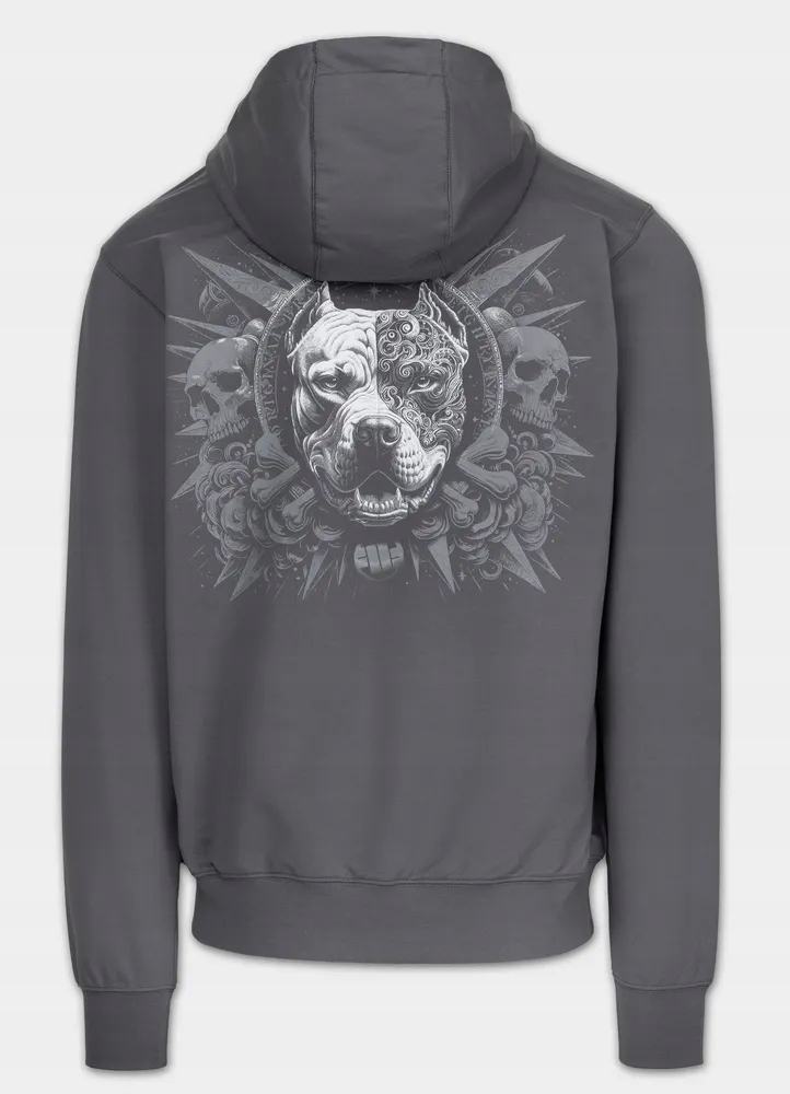 Pánská Rozepínací mikina s kapucí Pitbull World na zip s potiskem XL