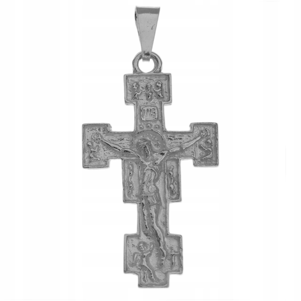 Medalik srebrny - Krzyżyk z wizerunkiem Jezusa