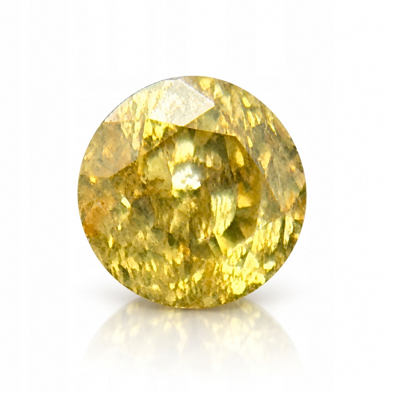 Přírodní diamant 0.03 ct Žlutý Briliant certifikát Wbd