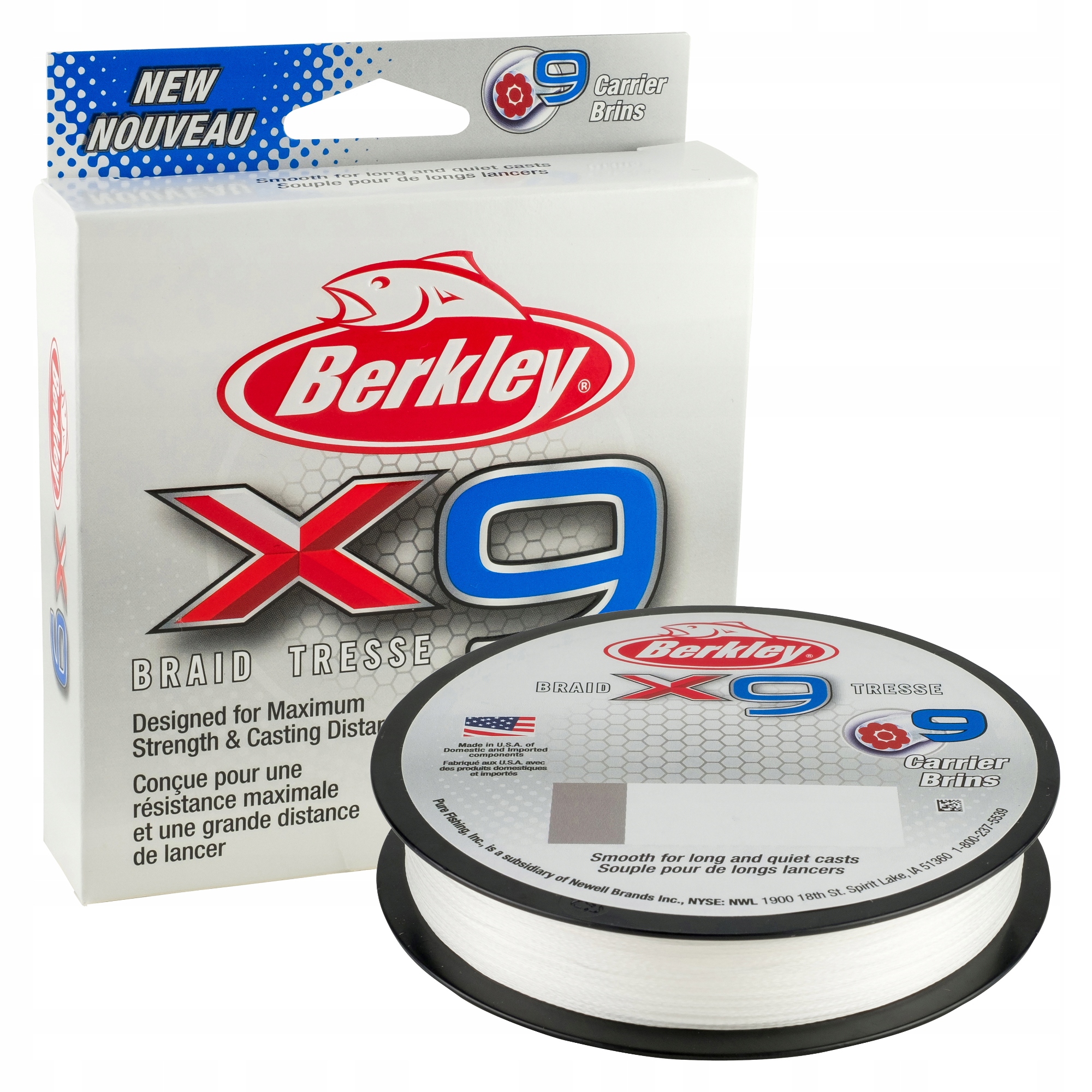 Plecionka spinningowa X9 Braid Crystal Berkley 9 splotów 0.14mm 150m