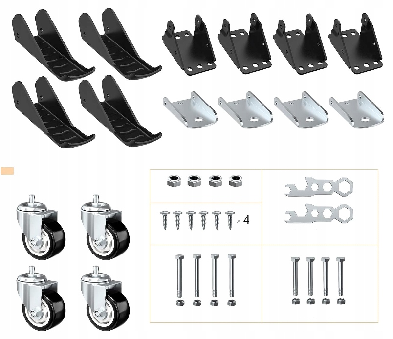 4 KÓŁKA TRANSPORTOWE DO WYSOKICH OBCIĄŻEŃ STOŁU WARSZTATOWEGO MASZYN 400KG Marka inna