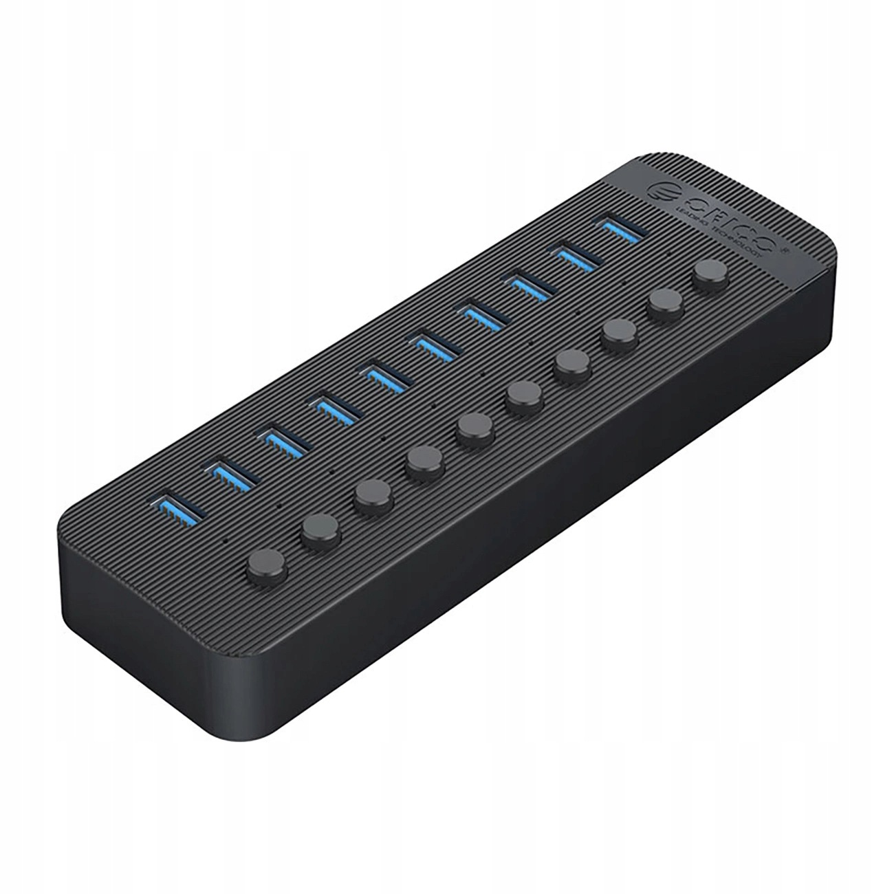 Hub Orico CT2U3-10AB 10x Usb-a 3.0 s vypínači černý