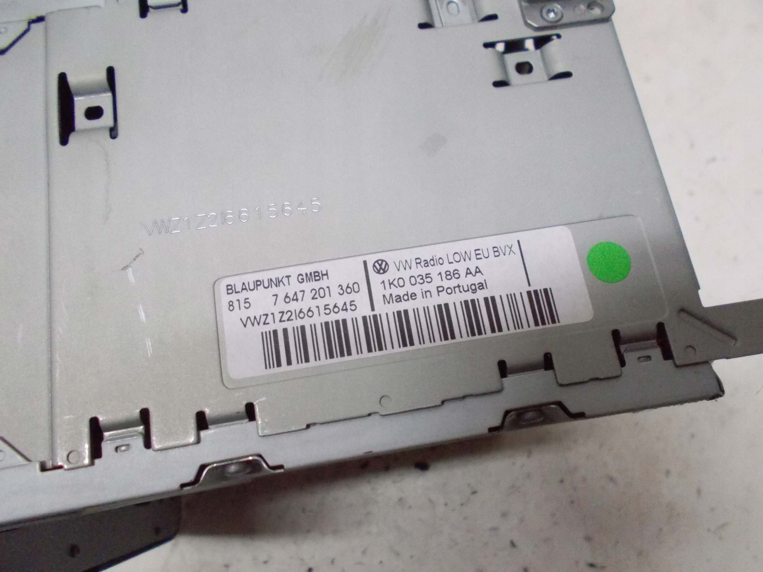 VW PASSAT B6 1.4 TSI 09R RADIO CD 1K0035186AA