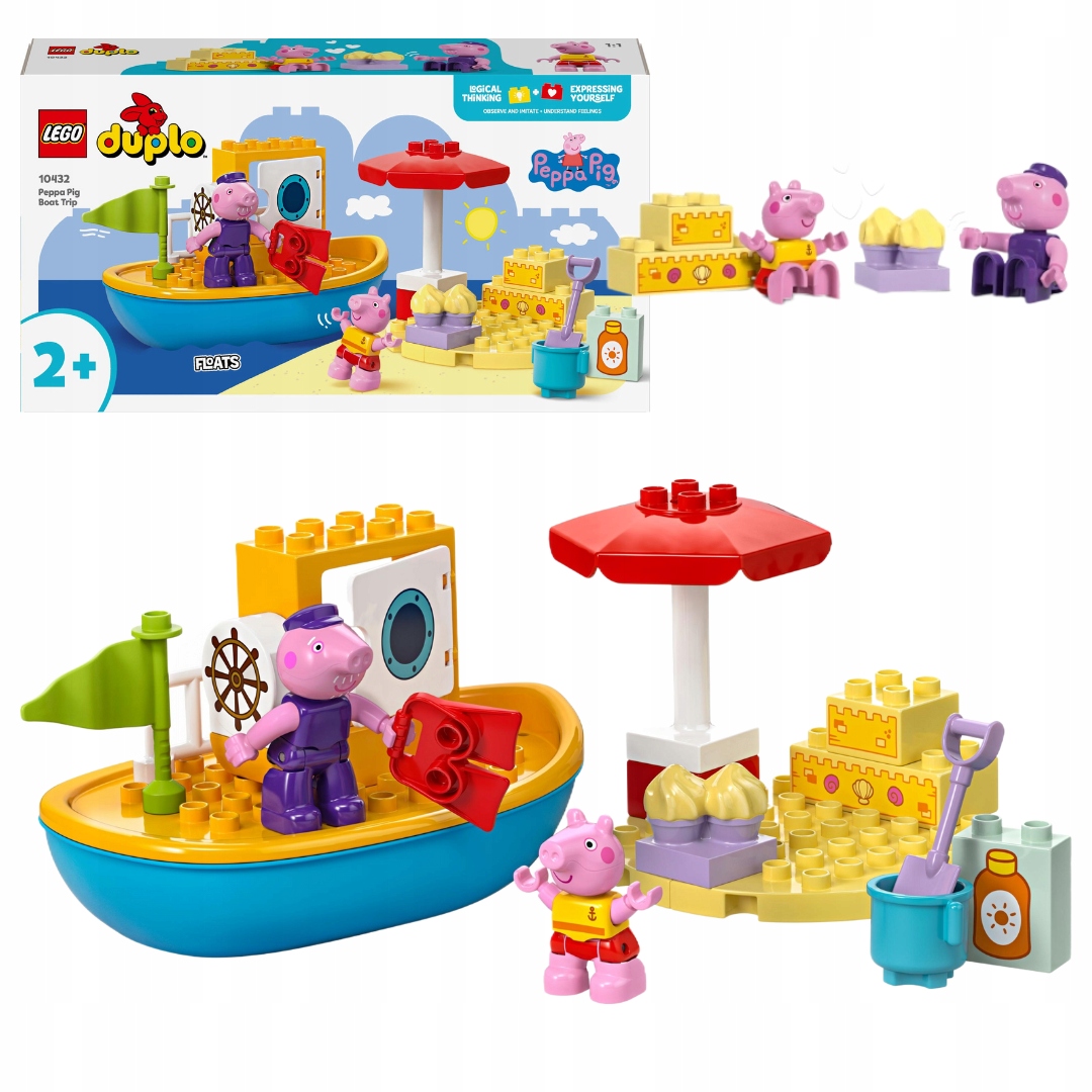 Lego Duplo 10432 prasátko Pepa a Plavba lodí Loď Velké Stavebnice pro 2 3 4 let