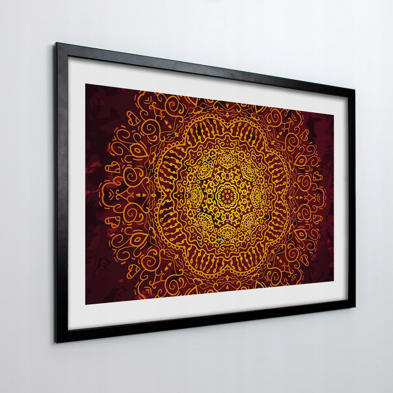 Nástěnný obraz v rámu Starožitný zlatý ornament 100x70