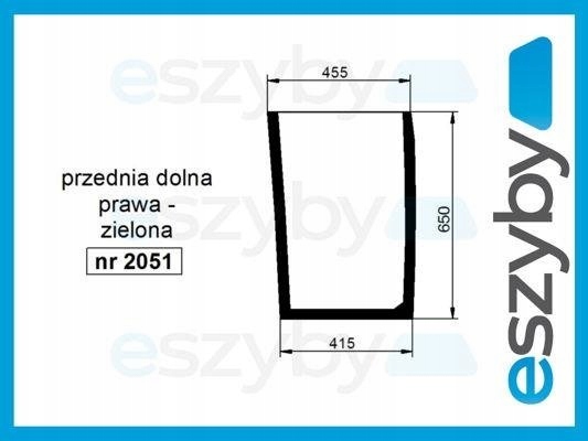 sklo Case MX Landini McCormick přední spodní P