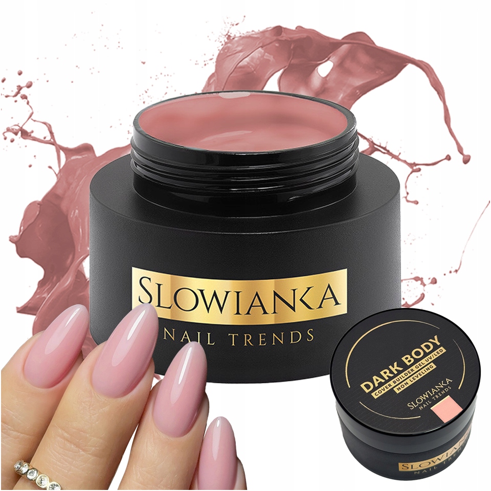 Slowianka Stavební Gel na nehty Non-Leveling 50 g Dark Body Cover