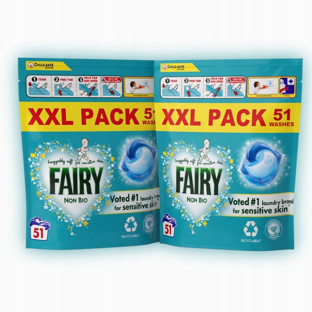 Fairy Non Bio Pods kapsle na praní pro miminka, citlivá pokožka 102 ks