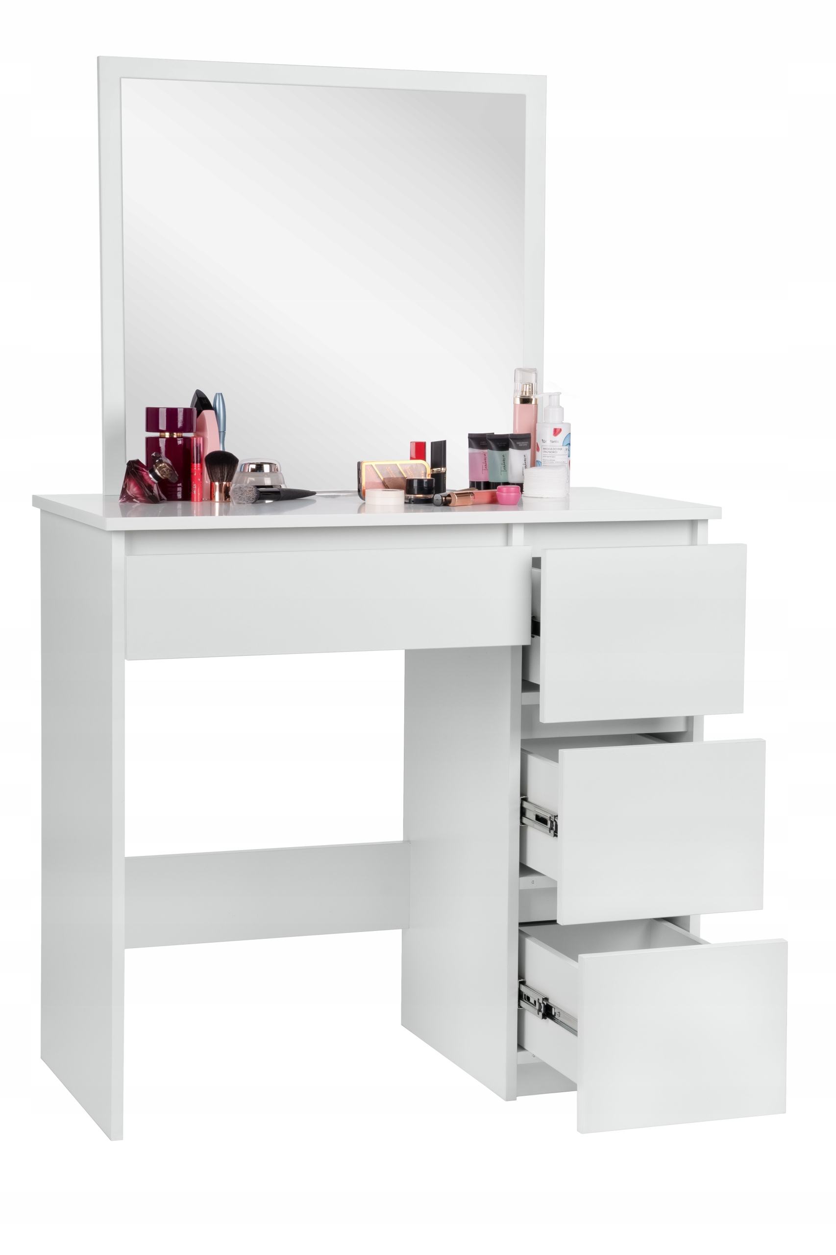 BIAŁA TOALETKA KOSMETYCZNA Z DUŻYM LUSTREM Kod producenta 3916