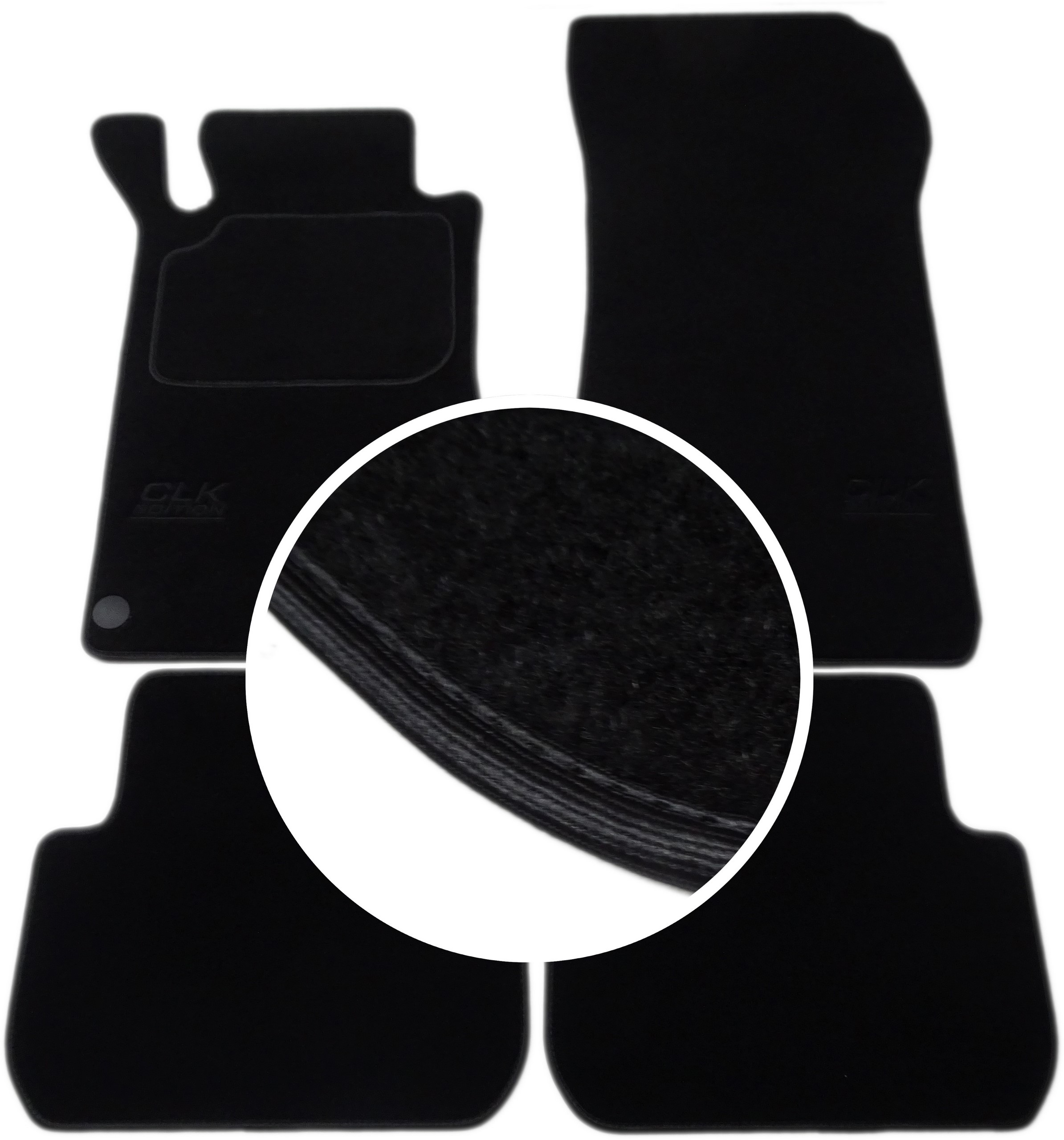 MERCEDES CLK W209 классические коврики + вышивка CH2