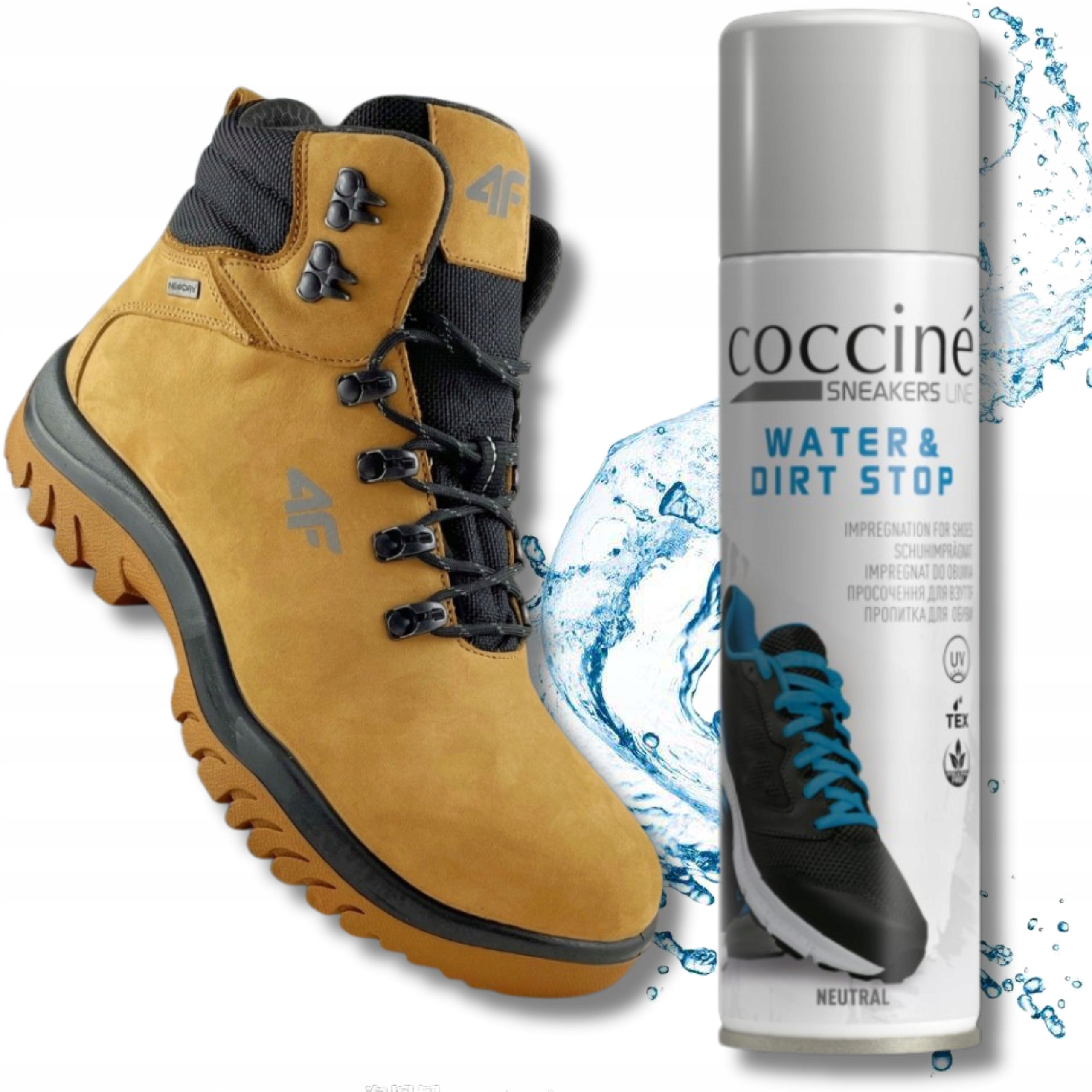 Zimní Pánské Kožené Boty Polské 4F Trapery Voděodolné 44 Impregnace