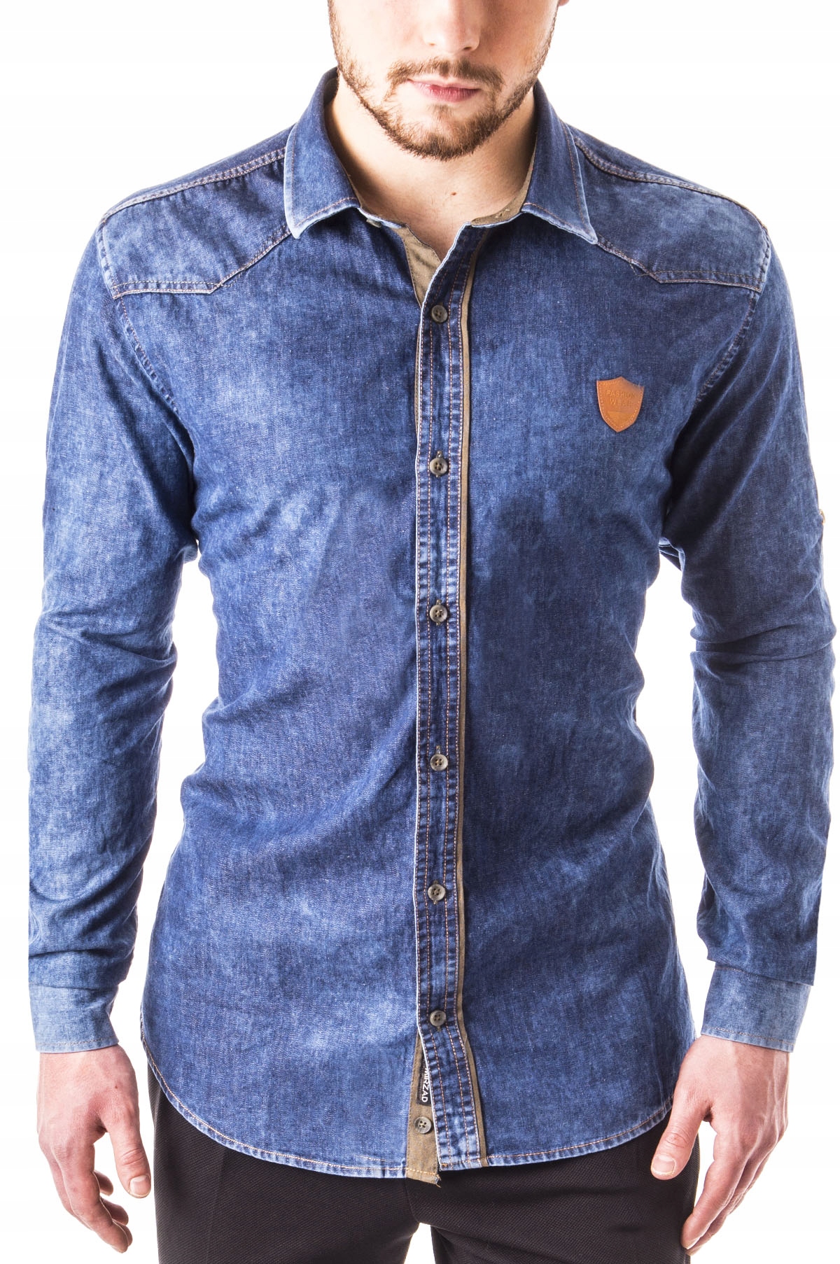 L - KOSZULA MĘSKA ELEGANCKA 19611A REGULAR