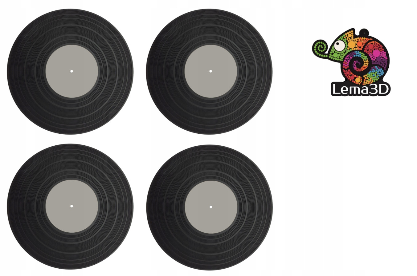 

Podstawki Pod Kubek Płyta Winylowa 4szt - Nowość