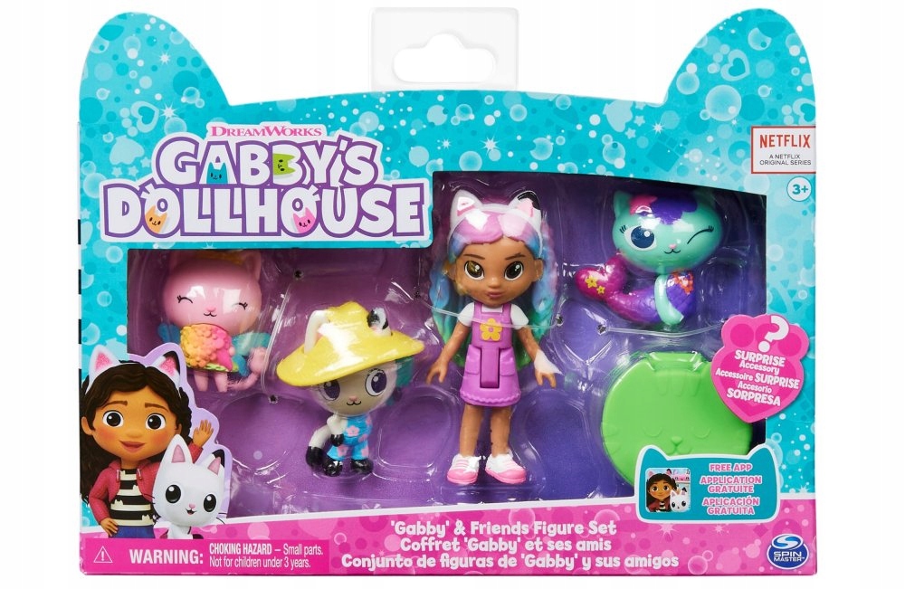 GABI I PRZYJACIELE GABBY'S DOLLHOUSE 4 FIGURKI