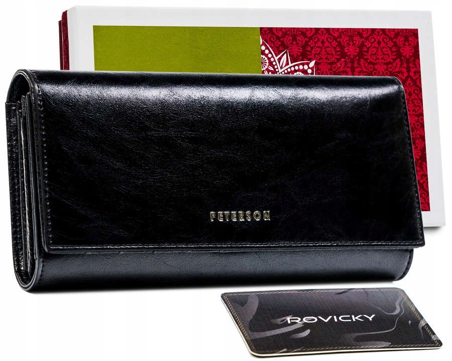 Elegantní dámská kožená peněženka na karty s Rfid