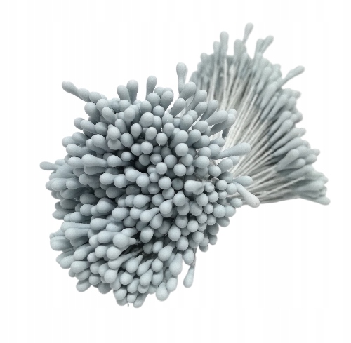 Pręciki do kwiatków matowe 2mm 400 szt szaro-niebieskie