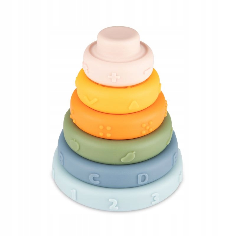 CANPOL SENSORYCZNA UKŁADANKA PIRAMIDKA 6 ELEMENTÓW Stan opakowania oryginalne