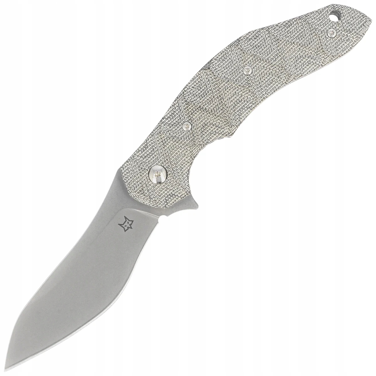 Zavírací Nůž Fox Flipper Od Canvas Micarta Stonewashed N690Co od Jense Ansøho