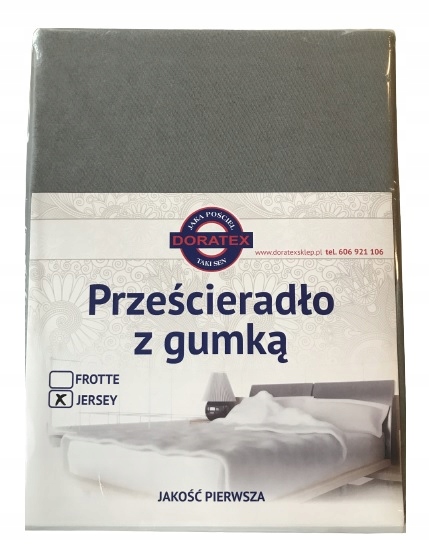 

Prześcieradło Z Gumką Bawełna Szare 180x200 cm