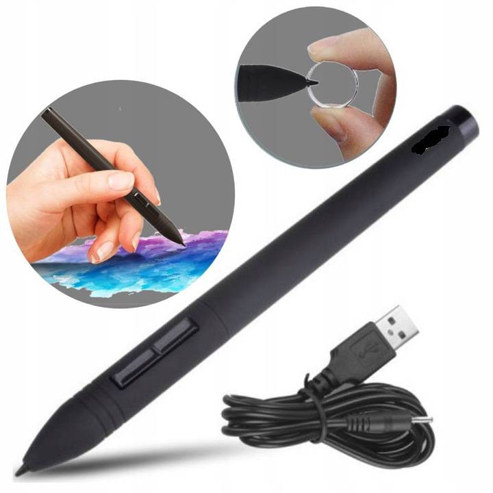 Rysik Do Tabletu Dla Huion Nowy 1060PLUS PEN80D Czarny